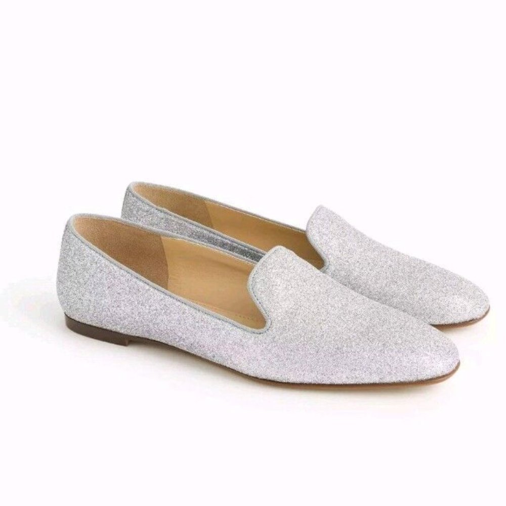 JCrew Glitter Smoking Slipper